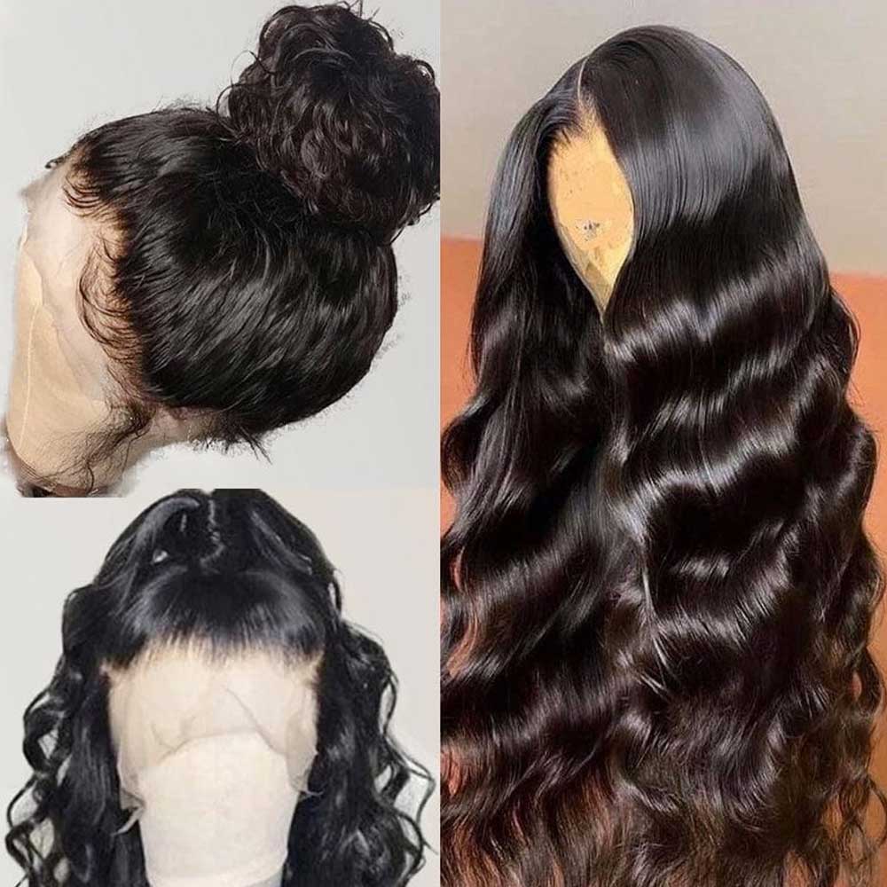 Jajoustore | 360 Body Wave Full Lace Front Wig in Natural Color - Brazilian Virgin Hair Wig