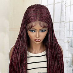 28 Inch, Long Braiding Synthetic Lace Front Wig