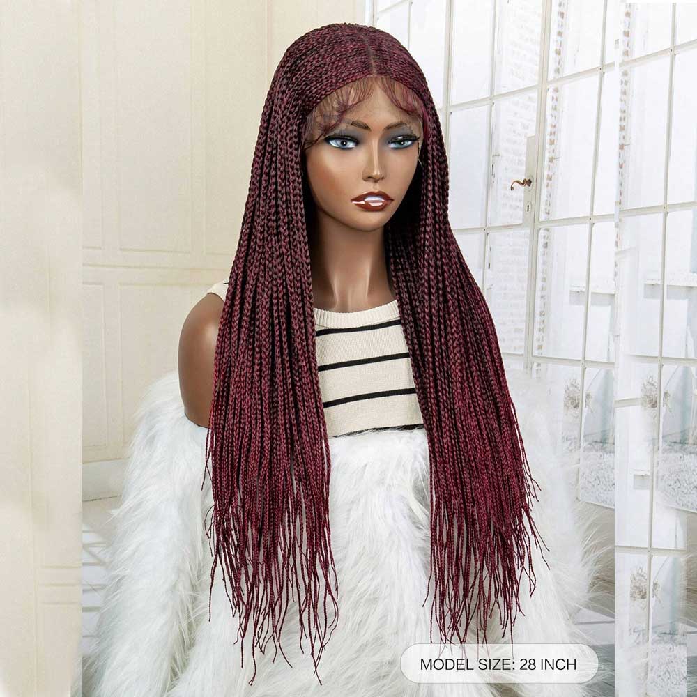 28 Inch, Long Braiding Synthetic Lace Front Wig