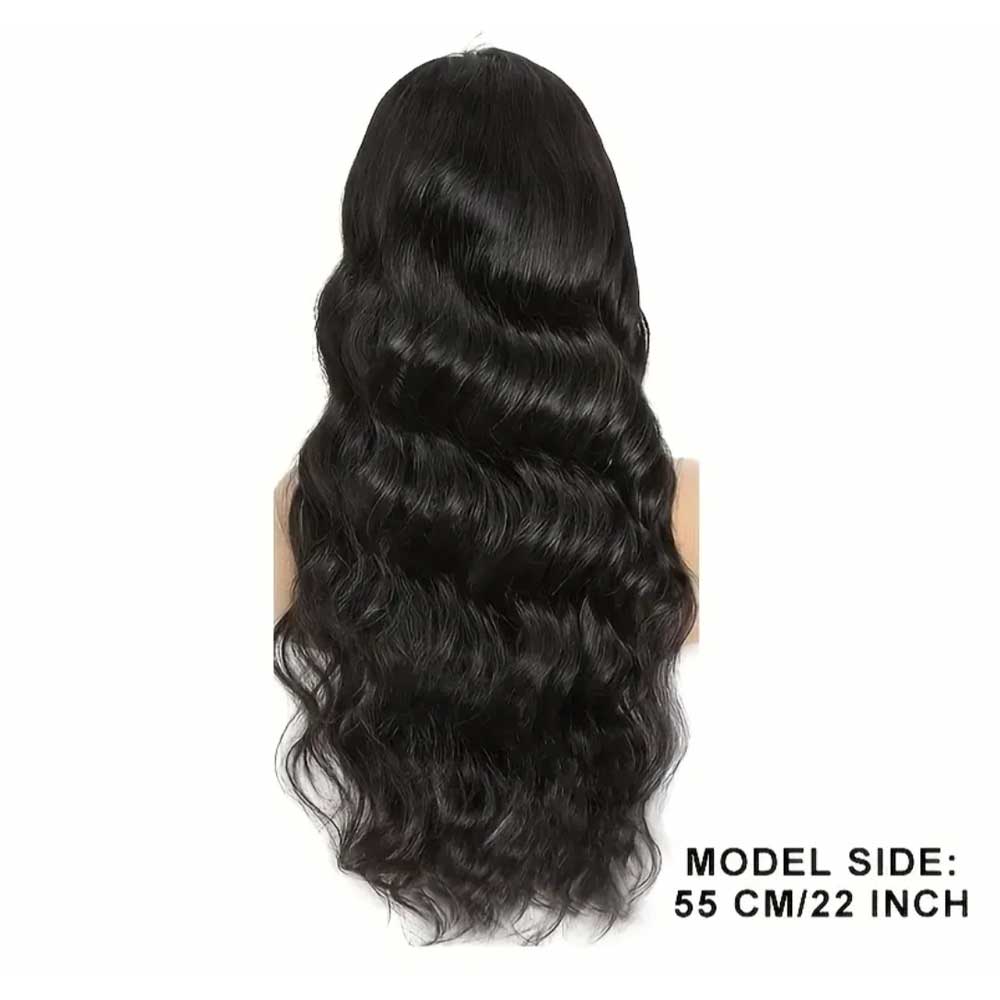 Human Hair Body Wave Wig - 180 Density, Pre-Plucked, 13x4 HD Transparent Lace Frontal