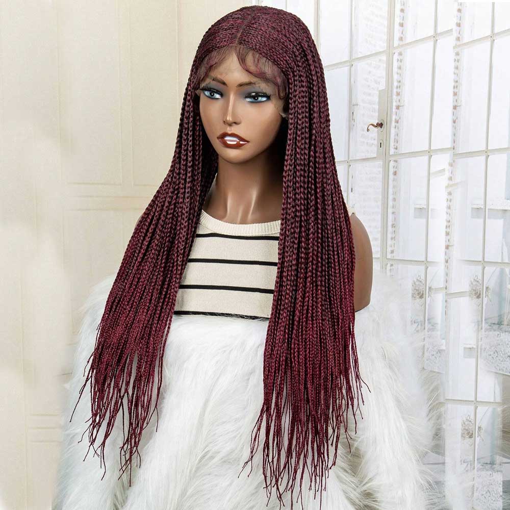 28 Inch, Long Braiding Synthetic Lace Front Wig